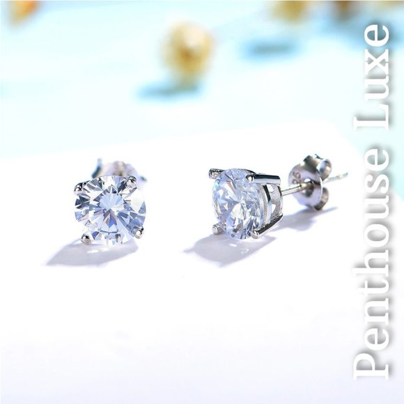 Penthouse Luxe Jewelry - SOLID 925 Sterling Silver Hypoallergenic Stud Set